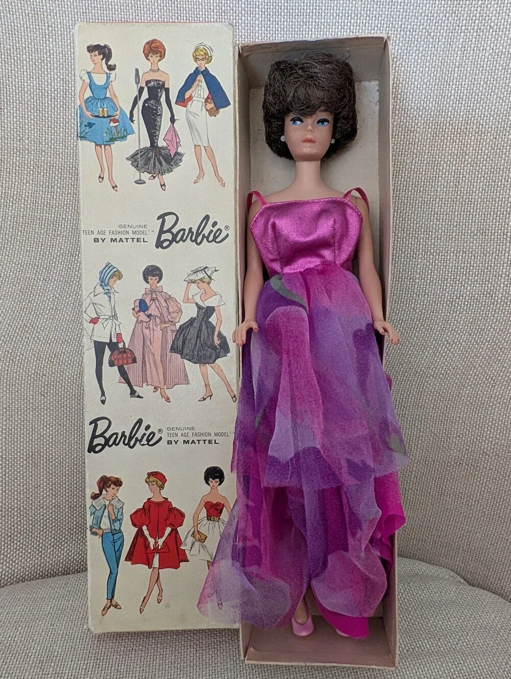 Vintage 1960s Bubblecut Barbie Doll in Original Box - Collectible Fashion Doll